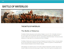 Tablet Screenshot of battleofwaterloo.org